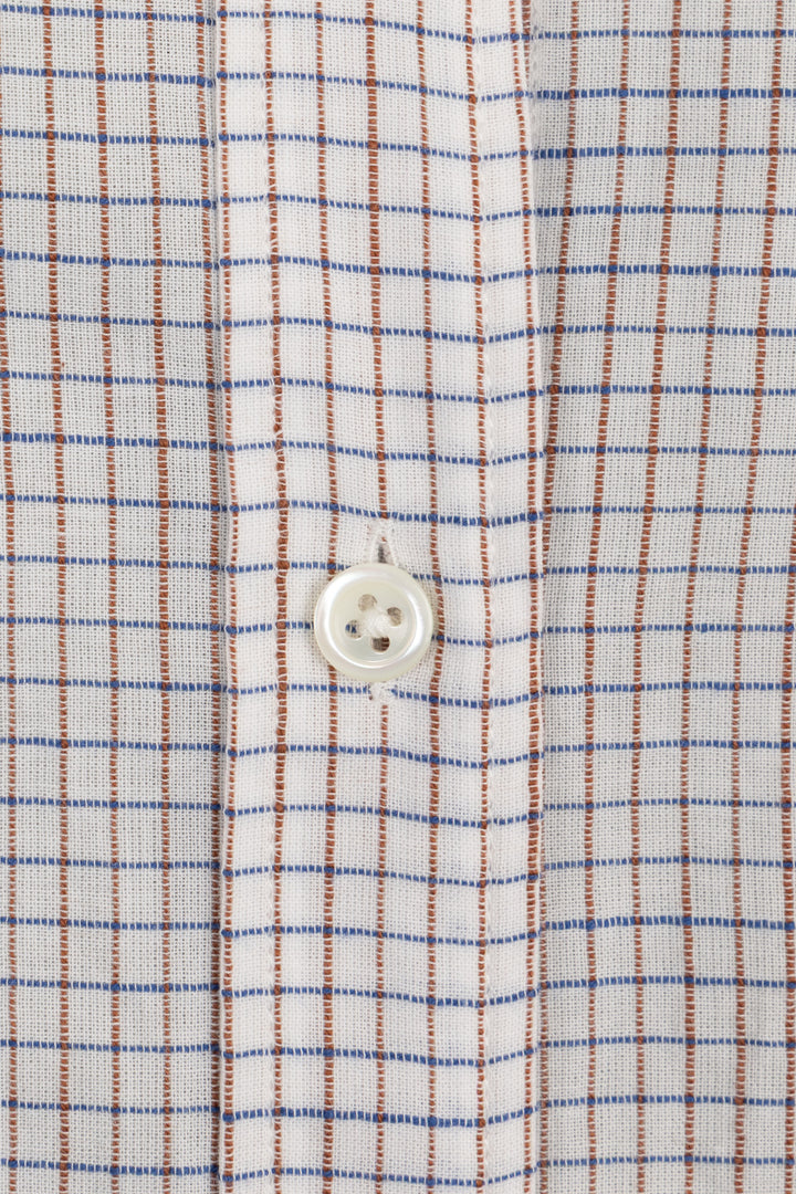 THE ROW Chemise boutonnée à carreaux Dalan en coton blanc