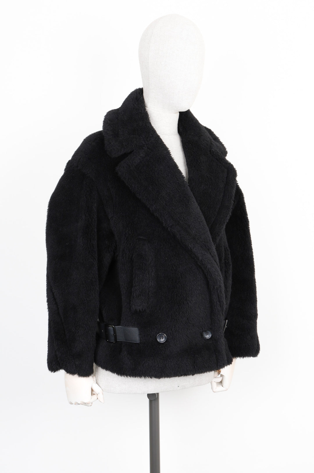 MAX MARA Alpaca Teddy Coat Black