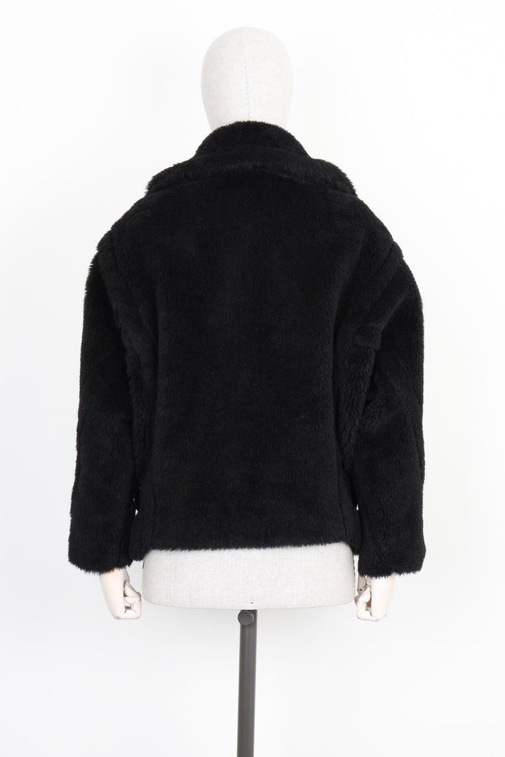 MAX MARA Alpaca Teddy Coat Black