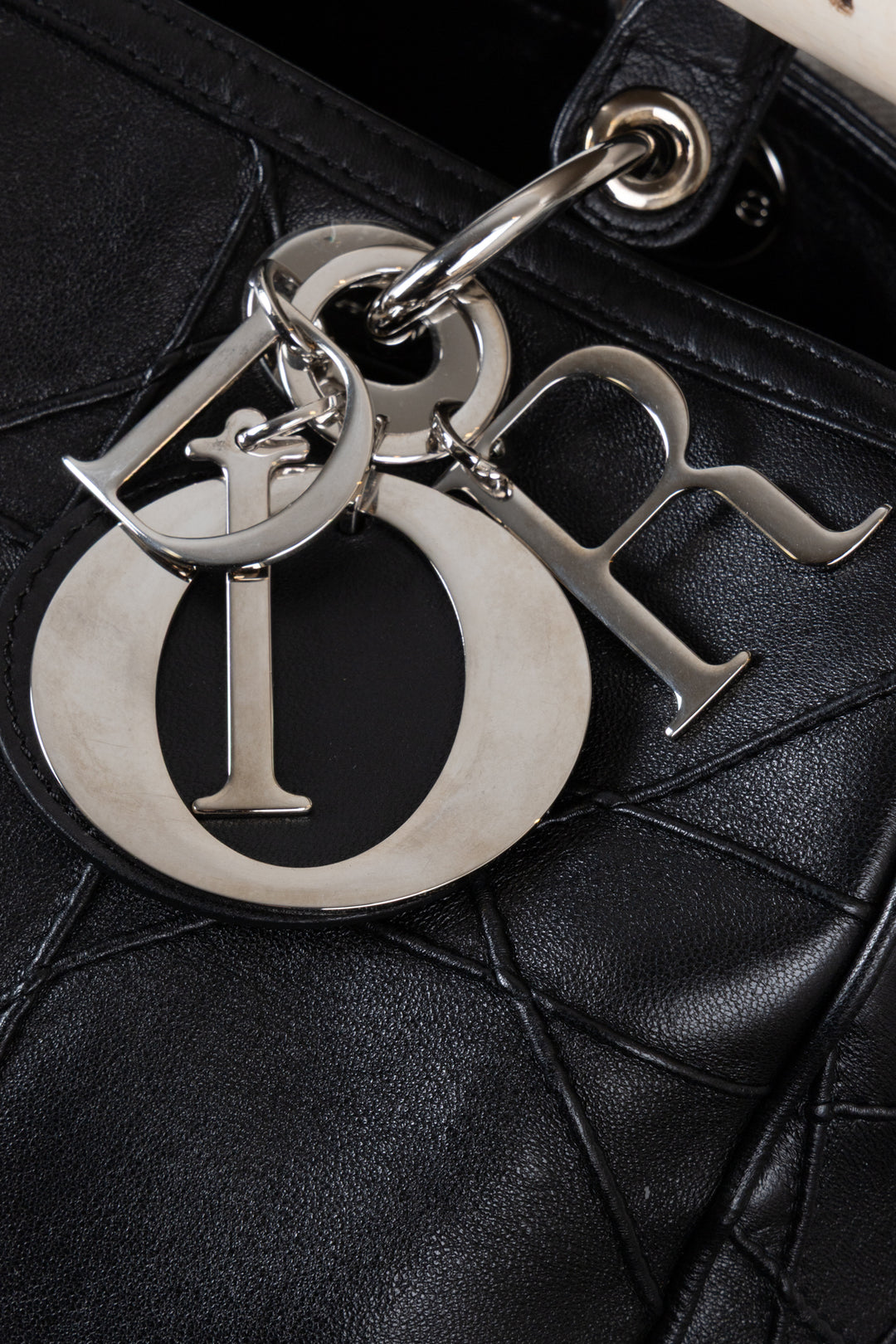 CHRISTIAN DIOR Granville Cannage Bowling Lady Dior Black