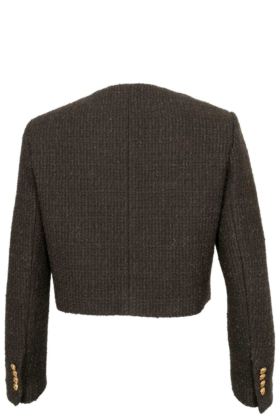 CÉLINE Chasseur Jacket Bouclé Tweed Khaki