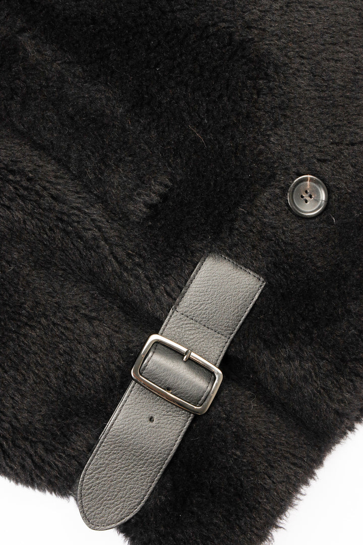 MAX MARA Alpaca Teddy Coat Black