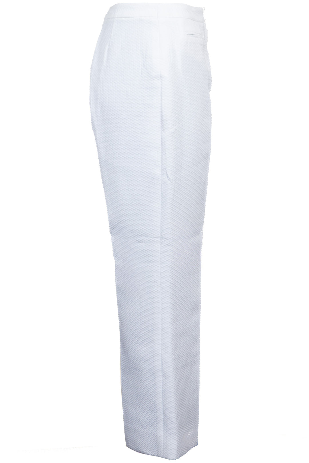 CHANEL 2002 CC Buttoned Structured Trousers White