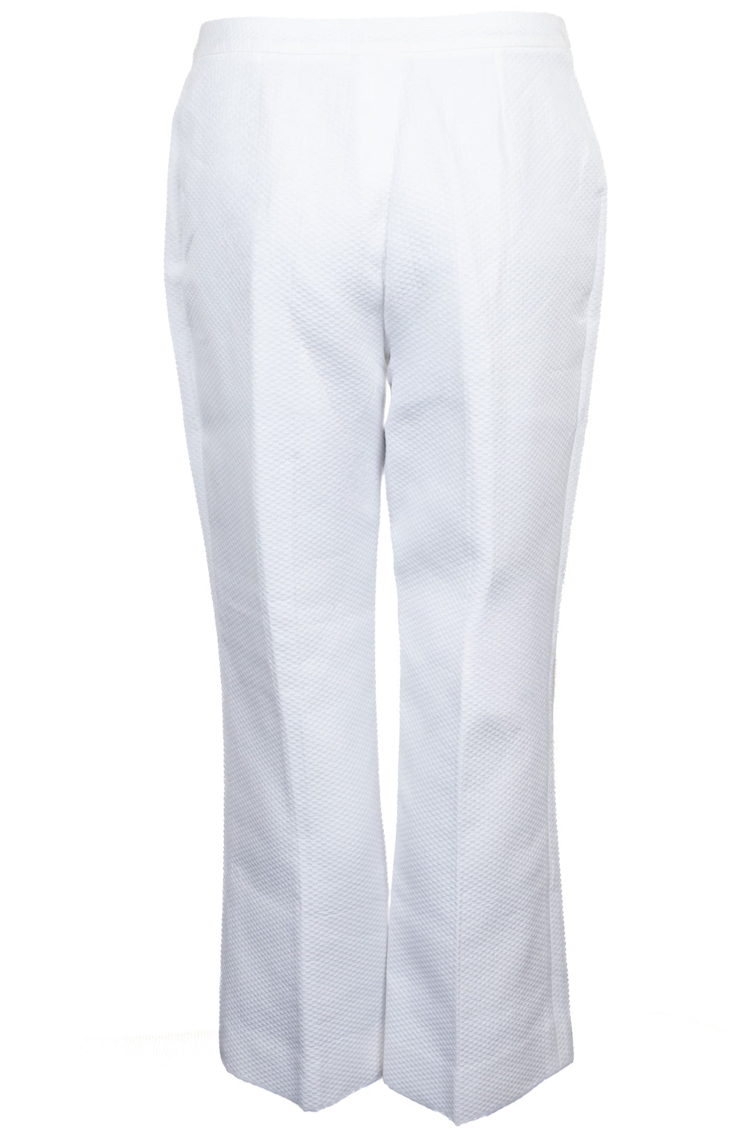 CHANEL 2002 CC Buttoned Structured Trousers White