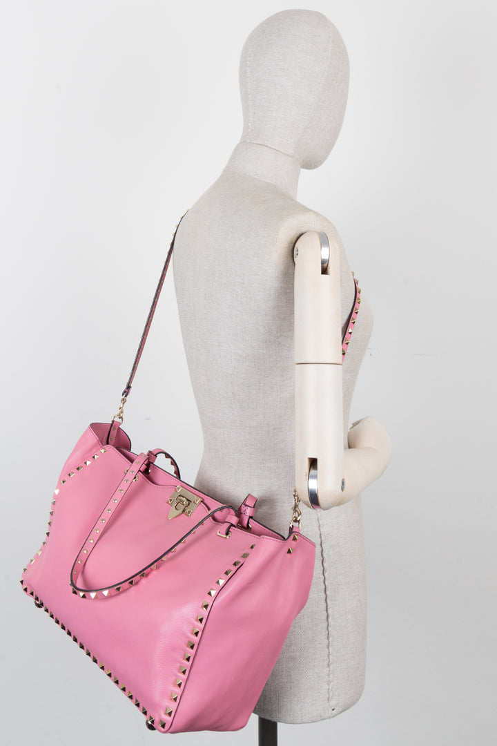 VALENTINO Rockstud Soft Tote Medium Pink