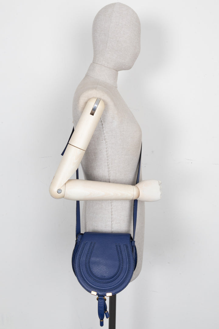 CHLOÉ Marcie Crossbody Bag Small Blue
