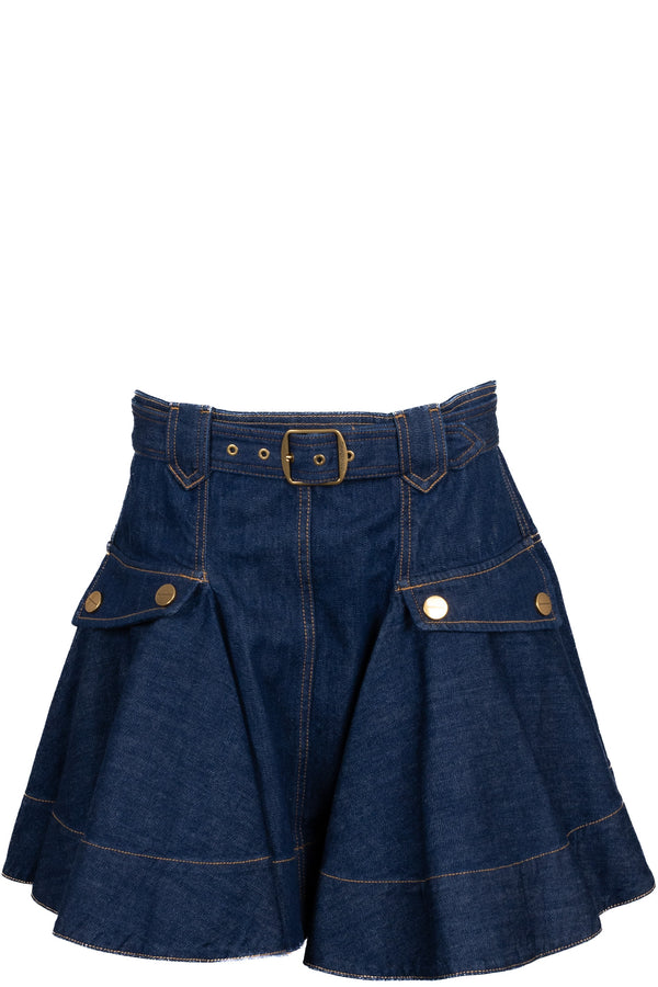 ZIMMERMANN Skirt Denim Blue
