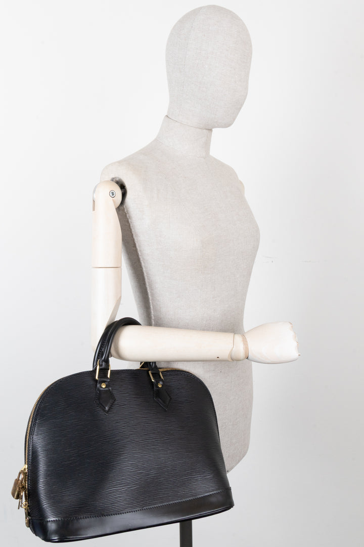 LOUIS VUITTON Alma PM Epi Black