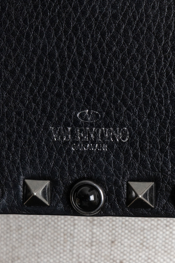 VALENTINO Rolling Rockstud Bag Leather Black