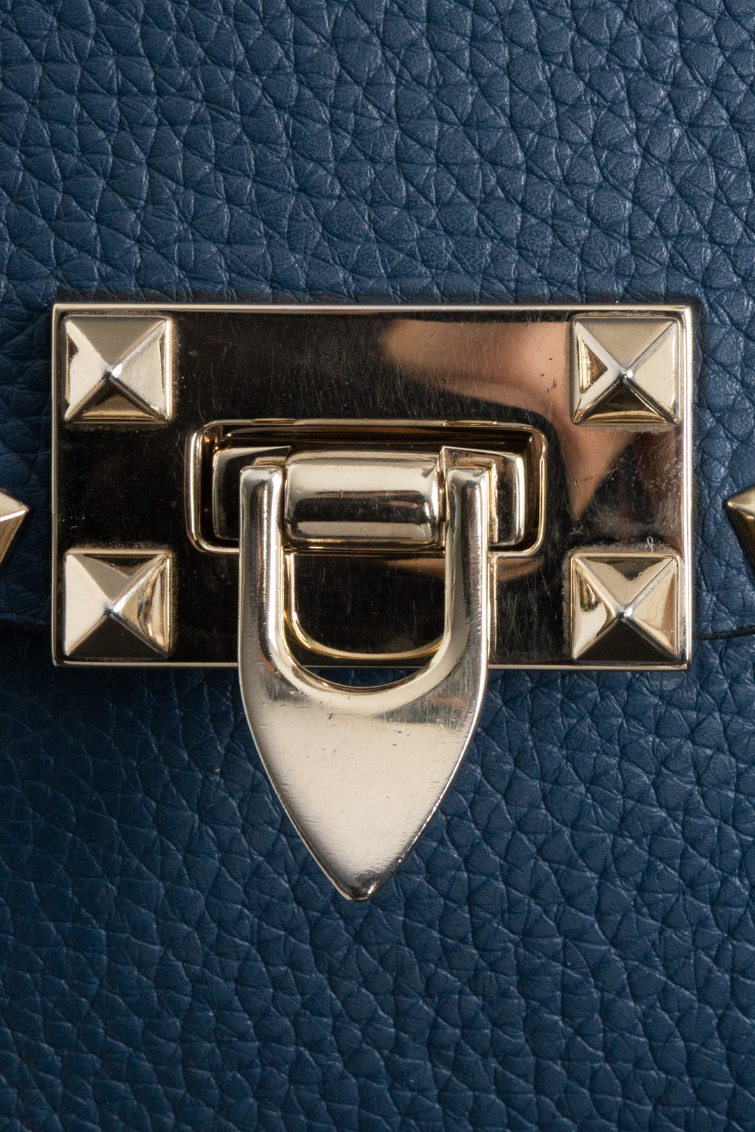 VALENTINO Rockstud Crossbody Bag Small Leather Blue