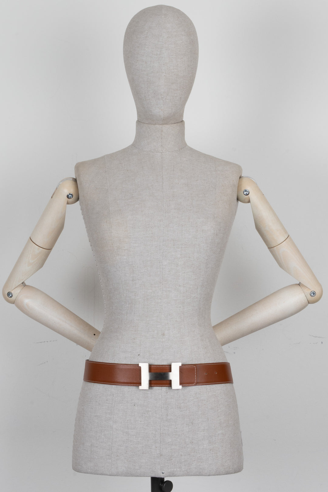 HERMÈS Constance 42 Reversible H Belt Tan