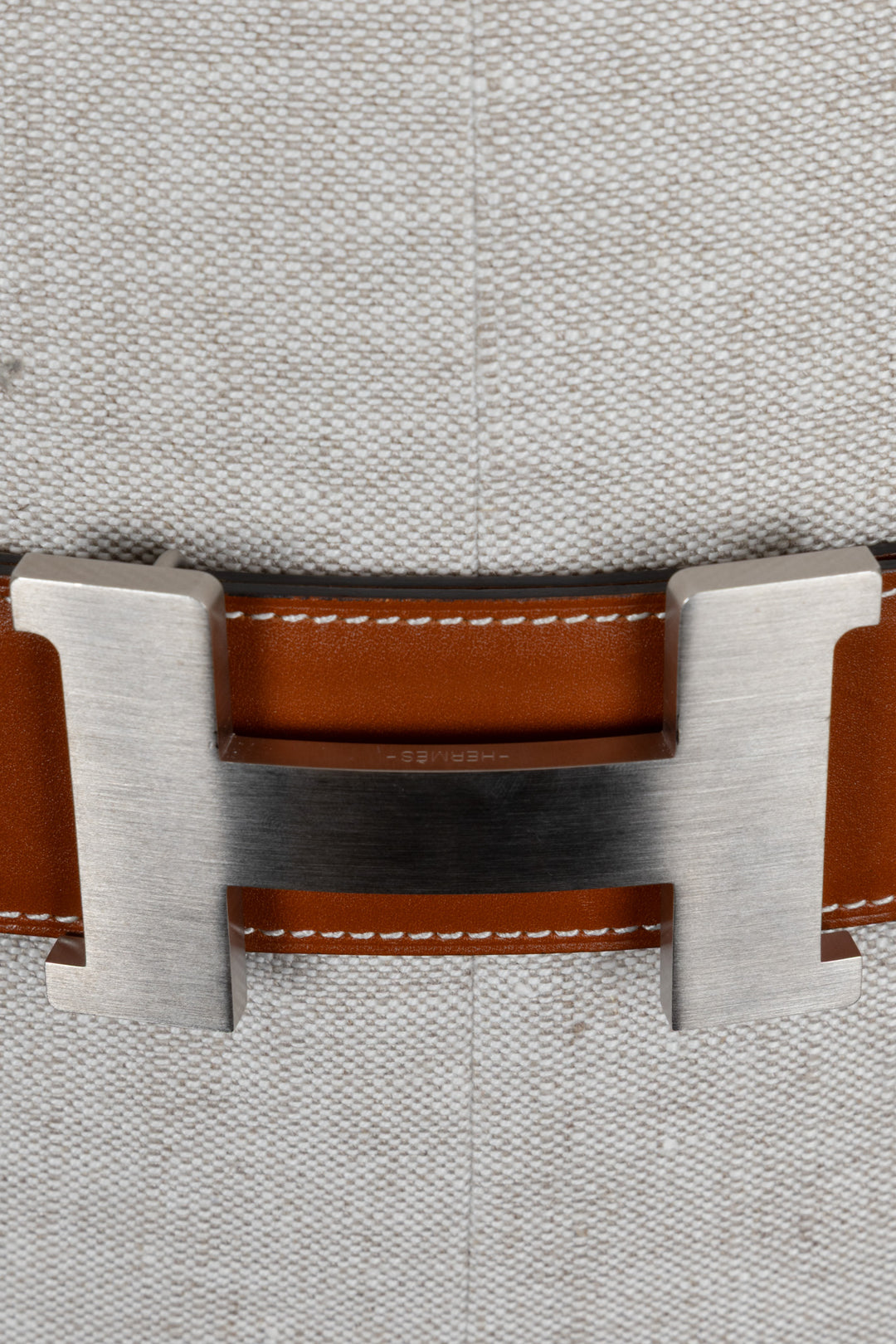 HERMÈS Constance 42 Reversible H Belt Tan