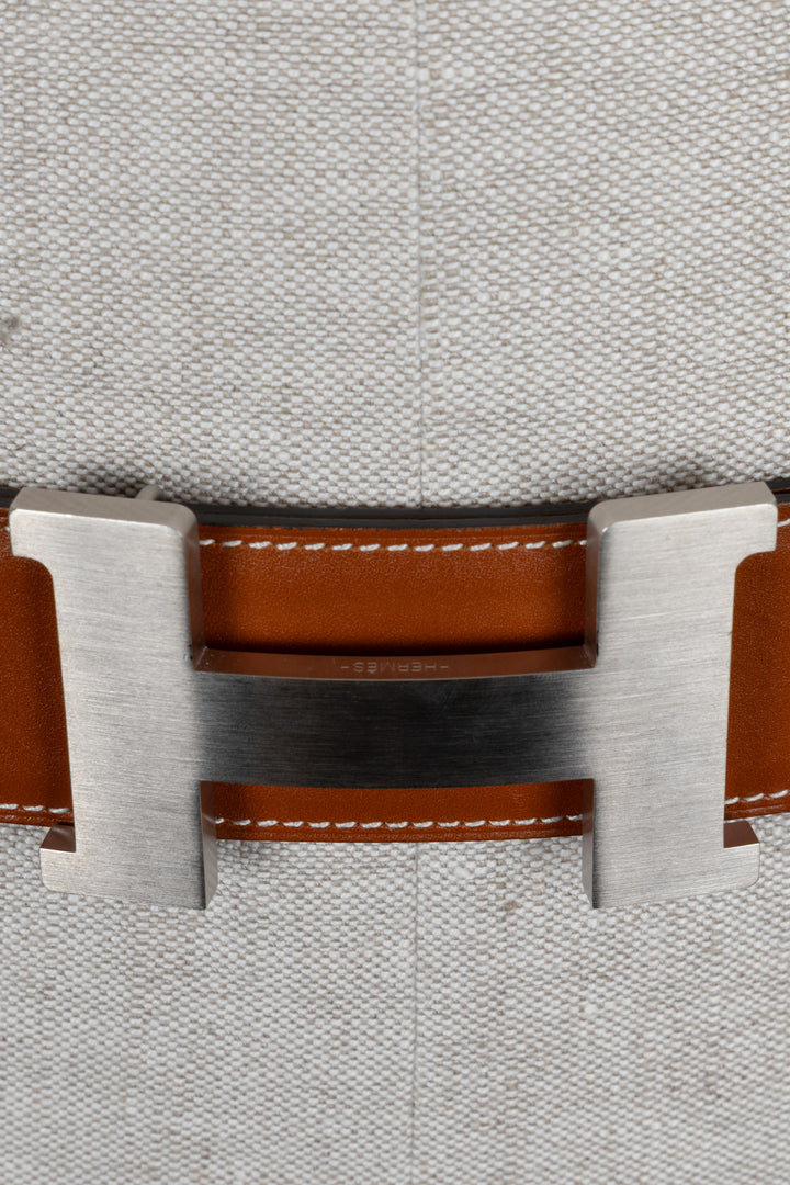 HERMÈS Constance 42 Reversible H Belt Tan