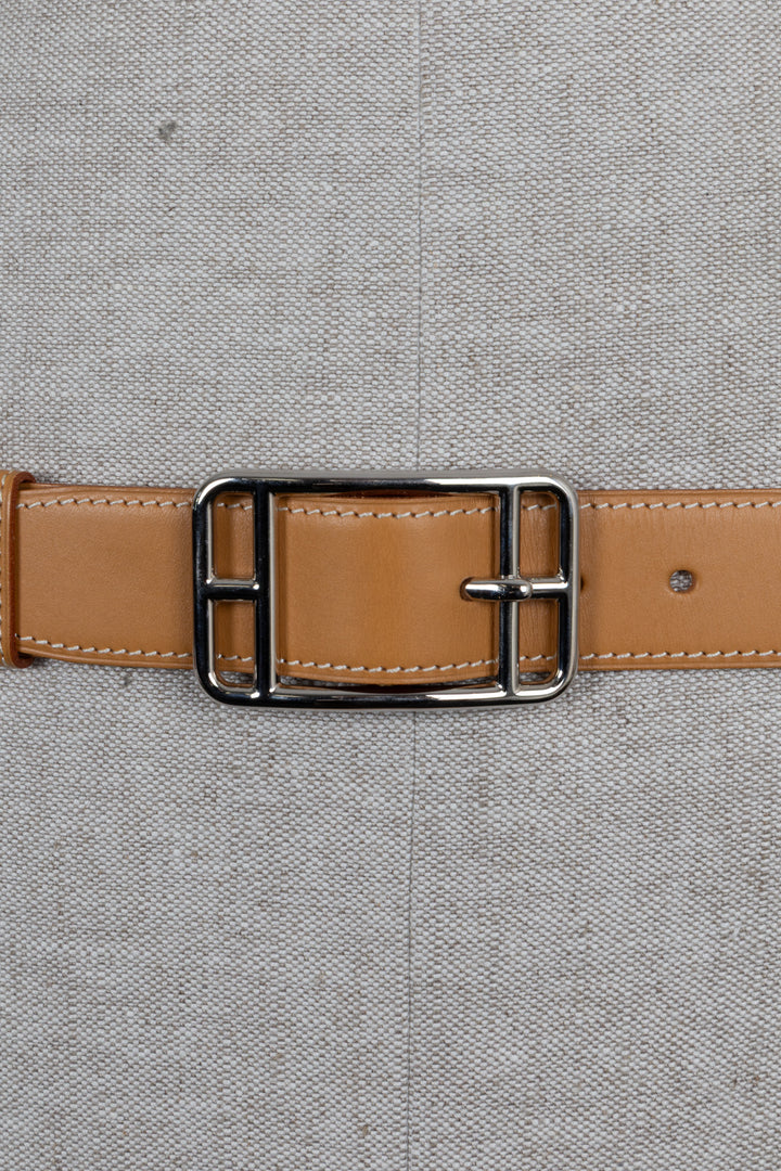 HERMÈS Cape Cod 32 Ceinture Vachette Naturelle