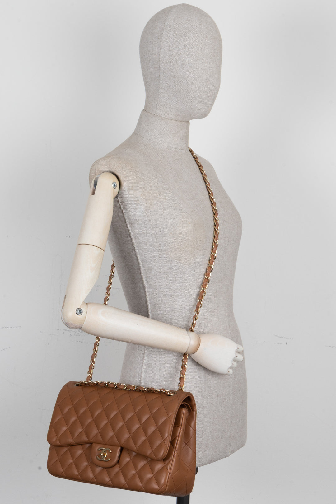 CHANEL Classic Double Flap Bag Large Camel