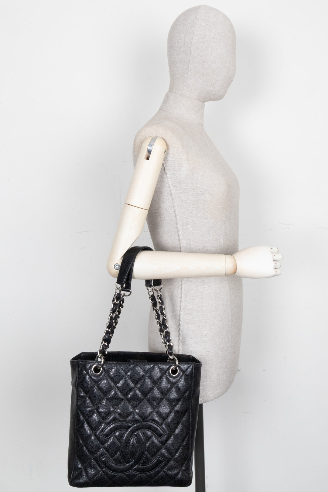 CHANEL PST Caviar Leather Black