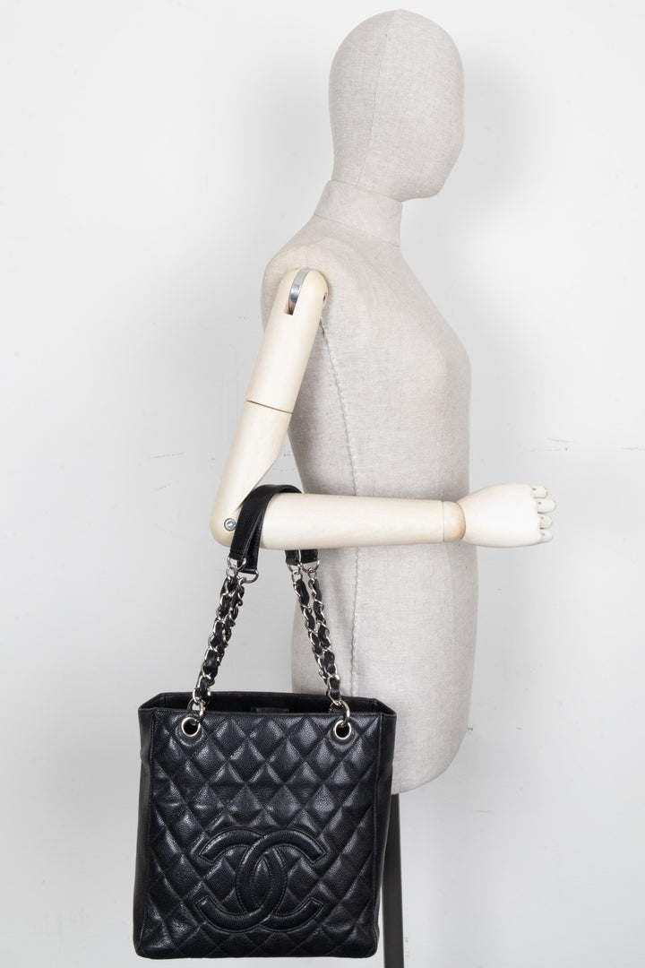 CHANEL PST Caviar Leather Black