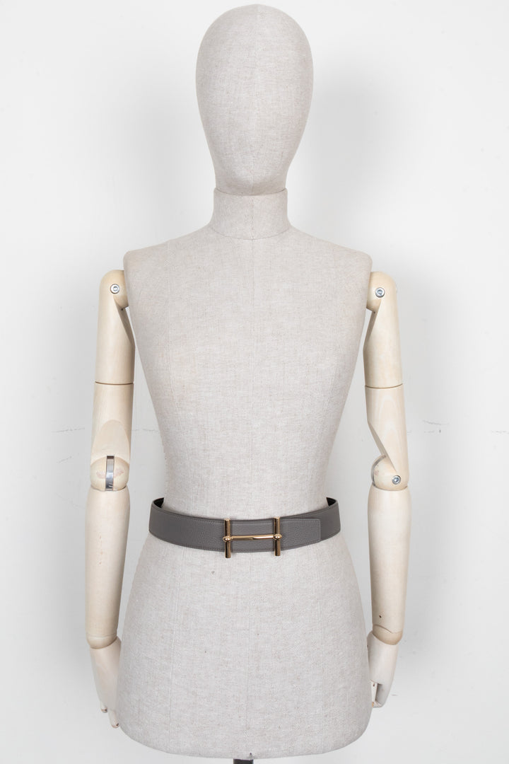 HERMÈS H d'Ancre Belt Grey Black