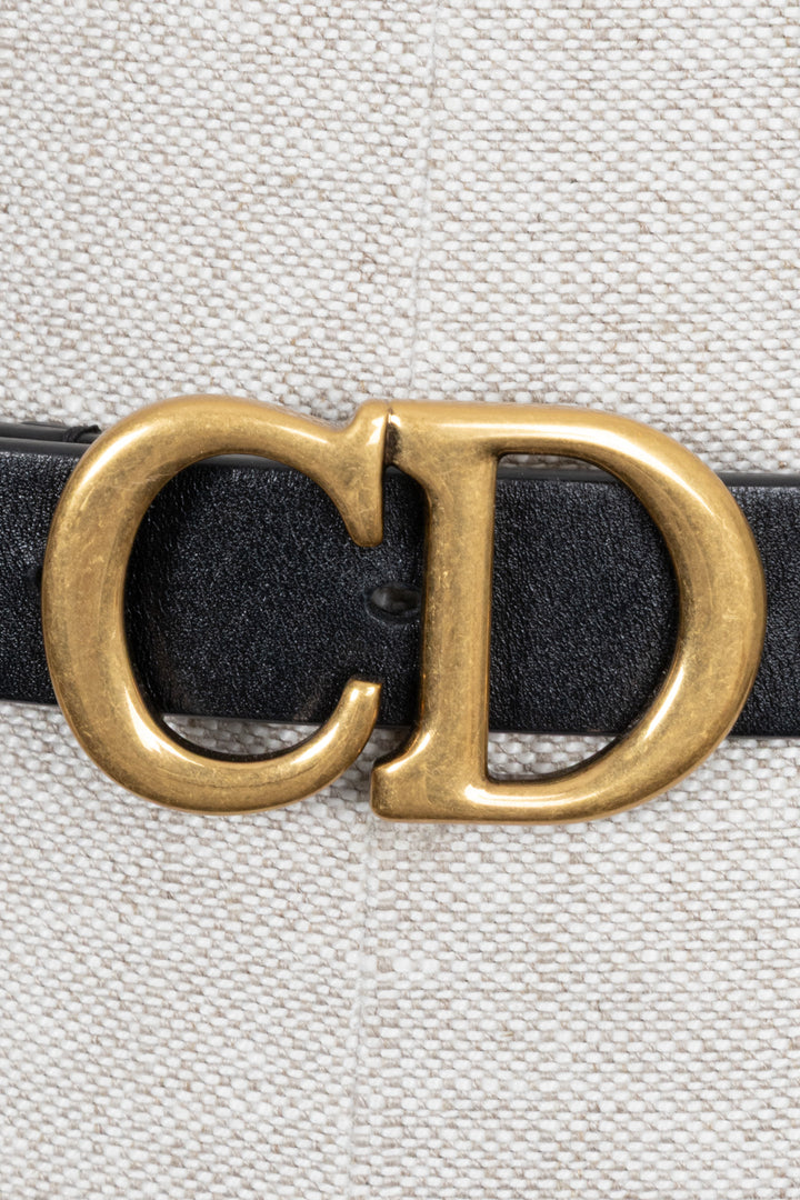 CHRISTIAN DIOR Saddle Belt Black