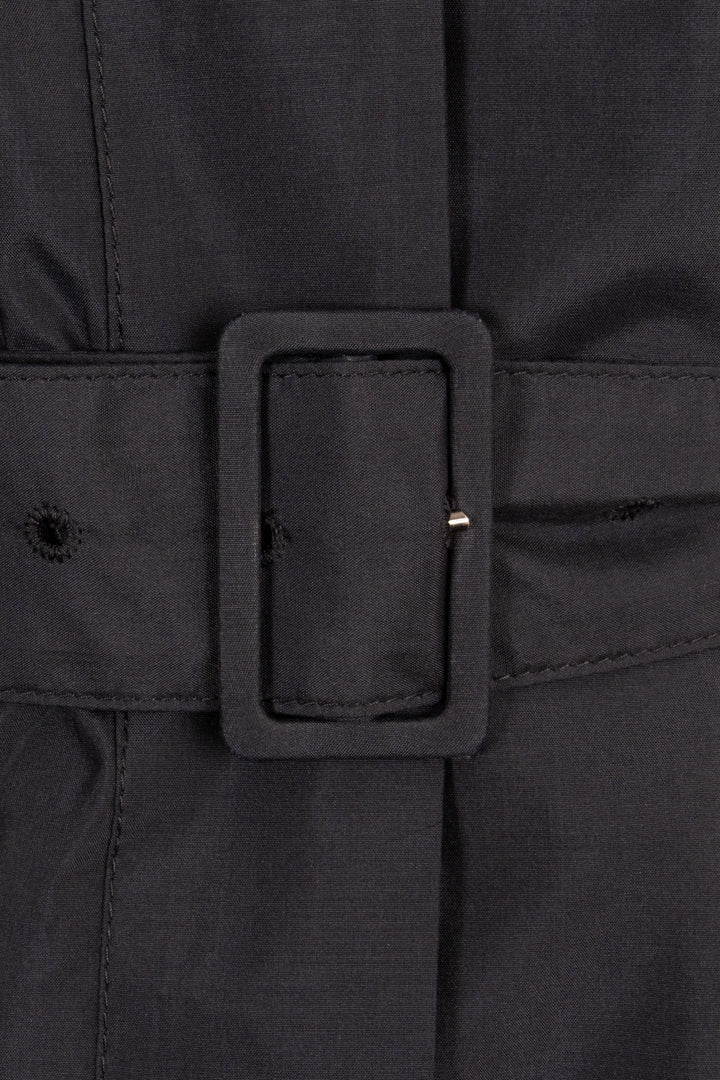 PRADA Trench-coat ceinturé en soie bleu marine