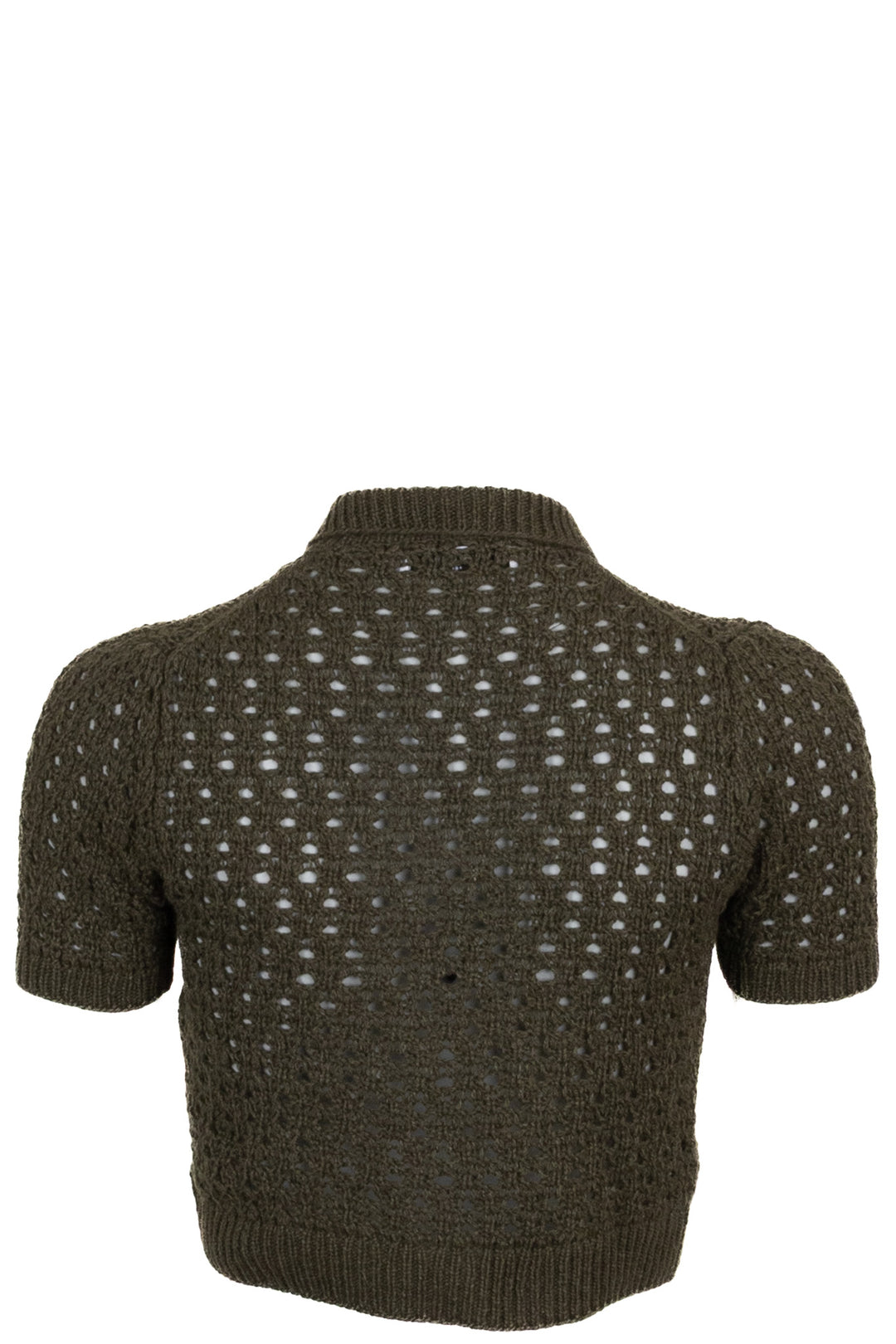 Polo en maille à boutons Christian Dior CD Olive