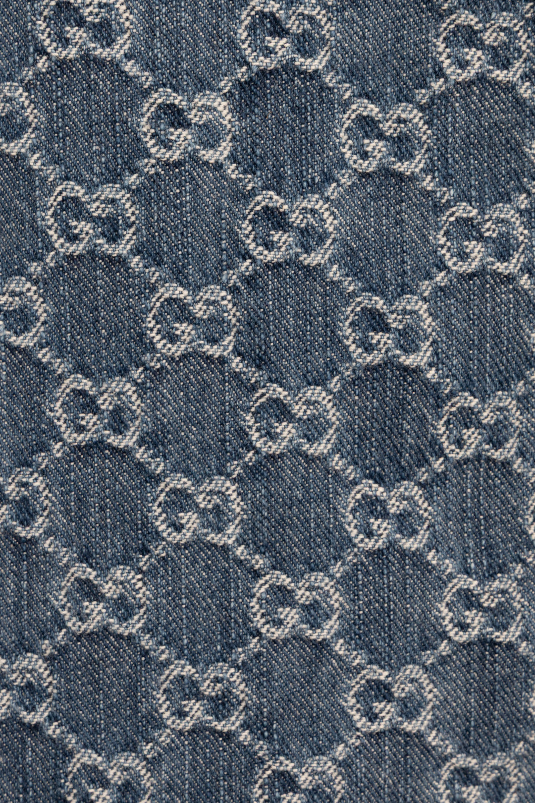 GUCCI Jupe plissée en jean GG Supreme bleue