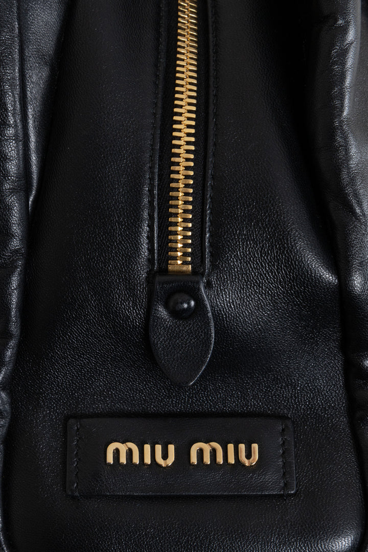 MIUMIU Bag Leather Black