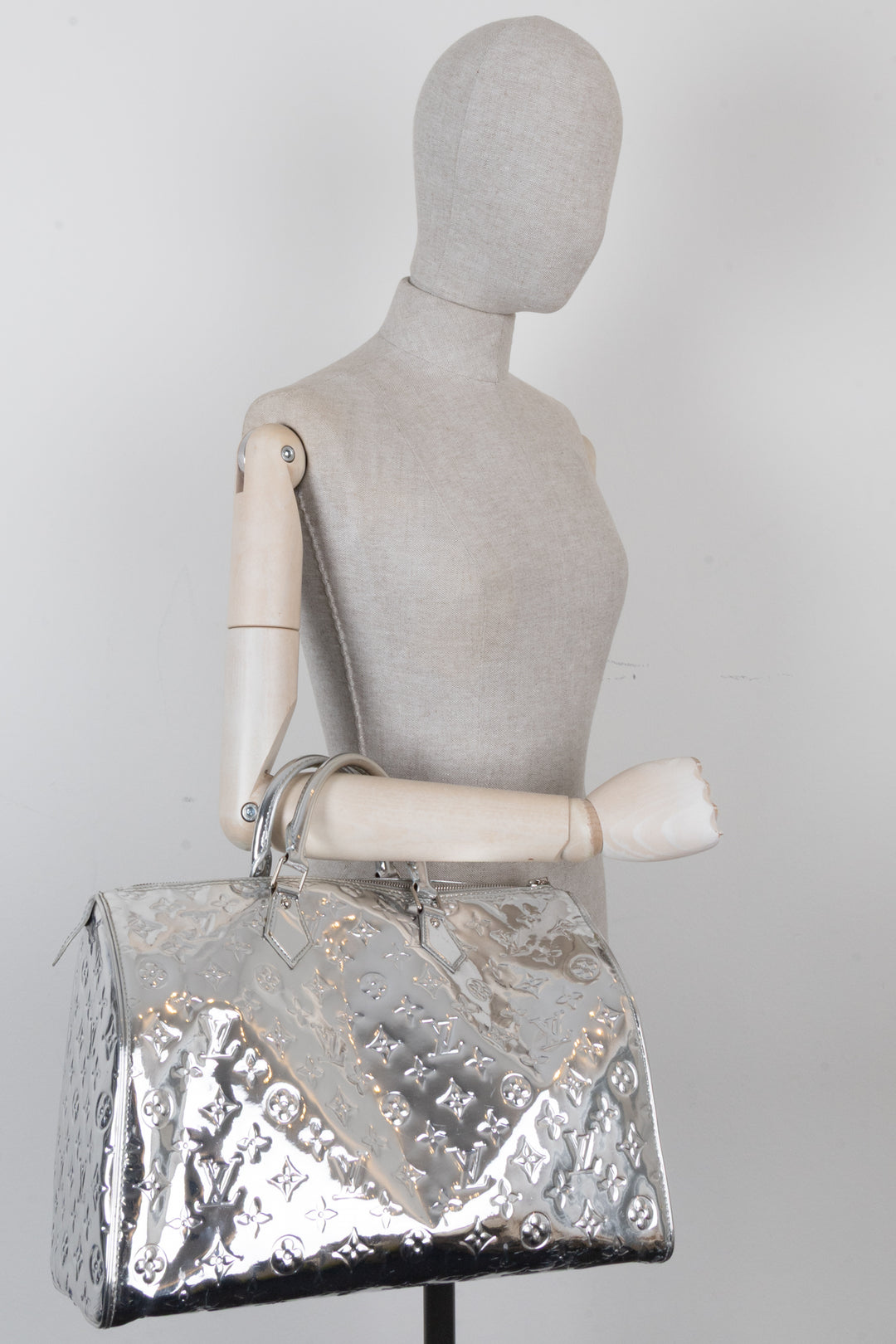 LOUIS VUITTON Speedy 35 Miroir Argent