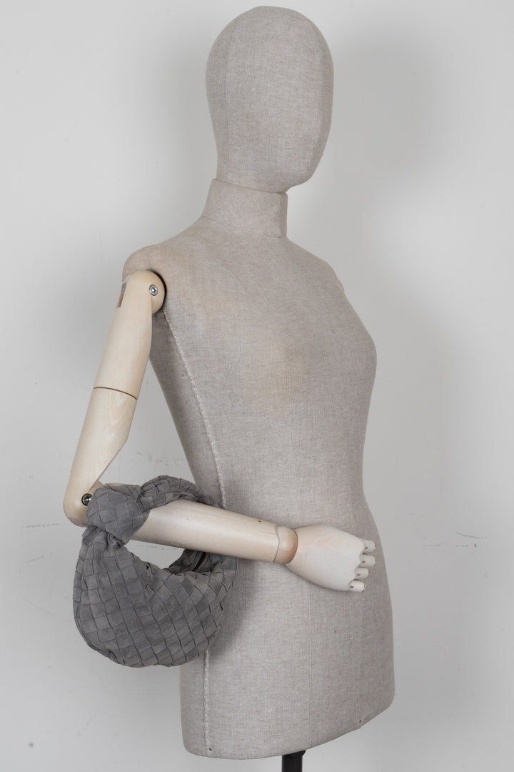 BOTTEGA VENETA Mini Jodie Intrecciato Daim Gris