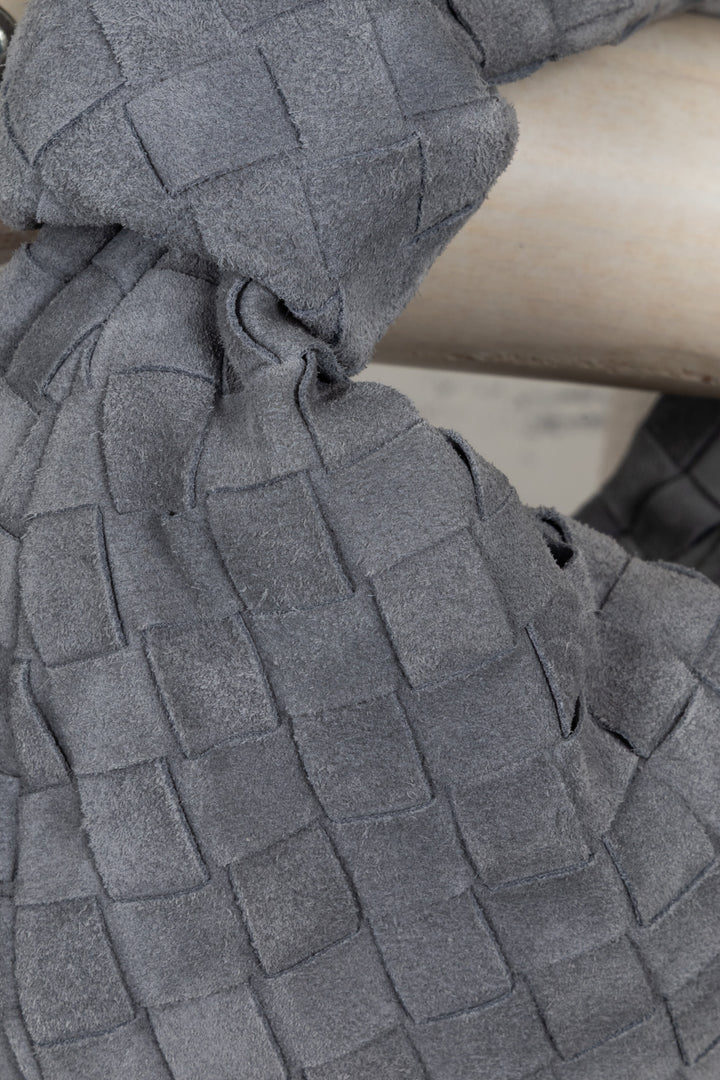 BOTTEGA VENETA Mini Jodie Intrecciato Daim Gris