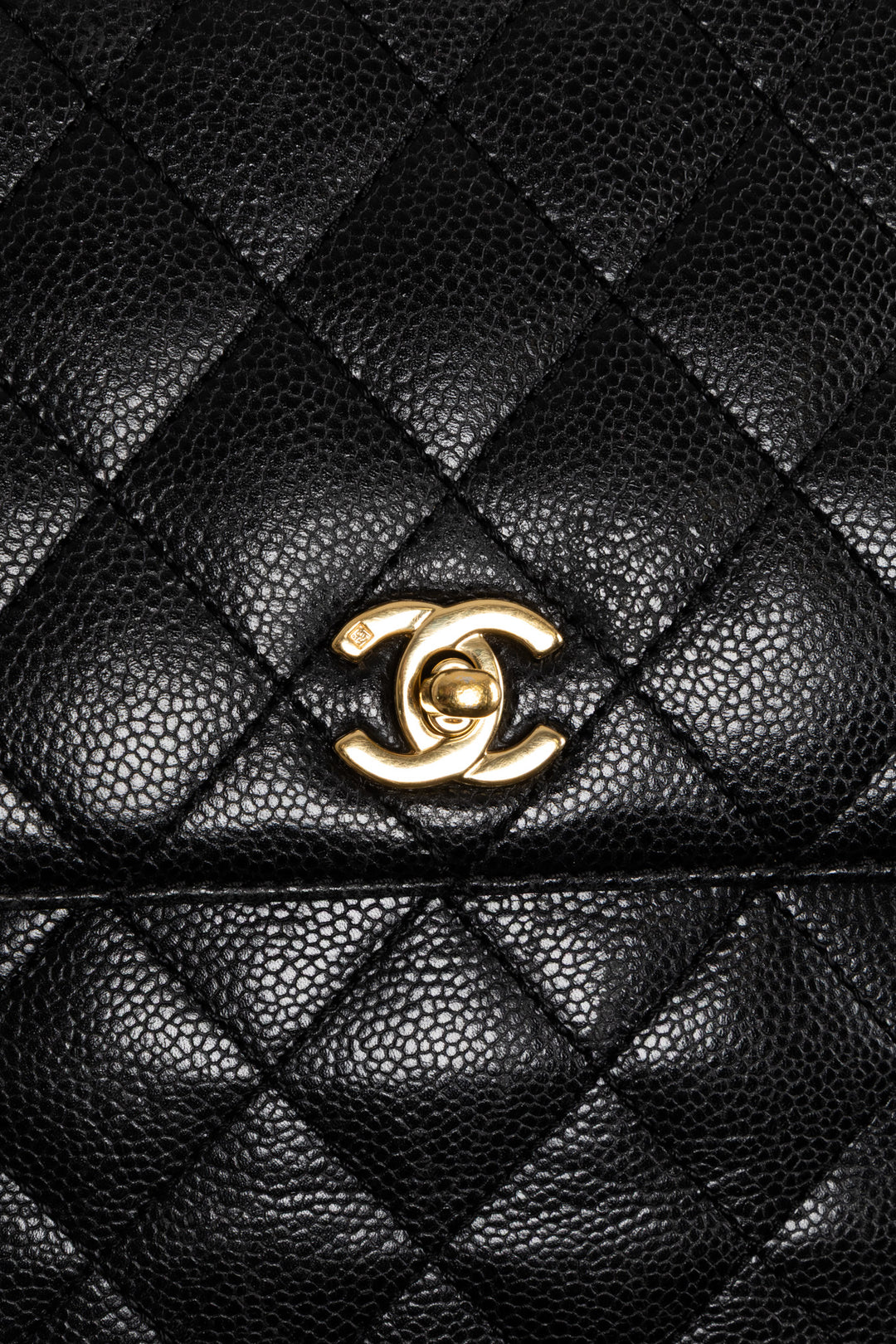 CHANEL CC Top Handle Caviar Noir