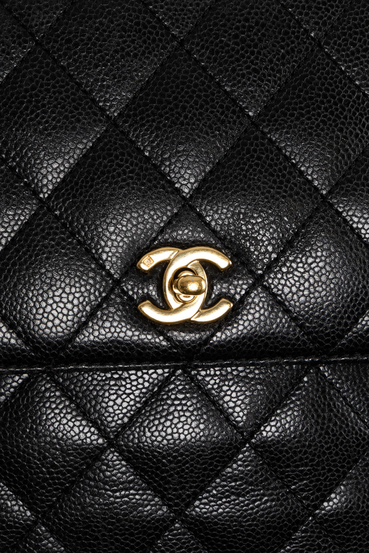 CHANEL CC Top Handle Caviar Noir