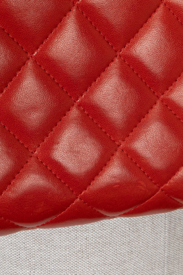 CHANEL Flap Bag Lambskin Red