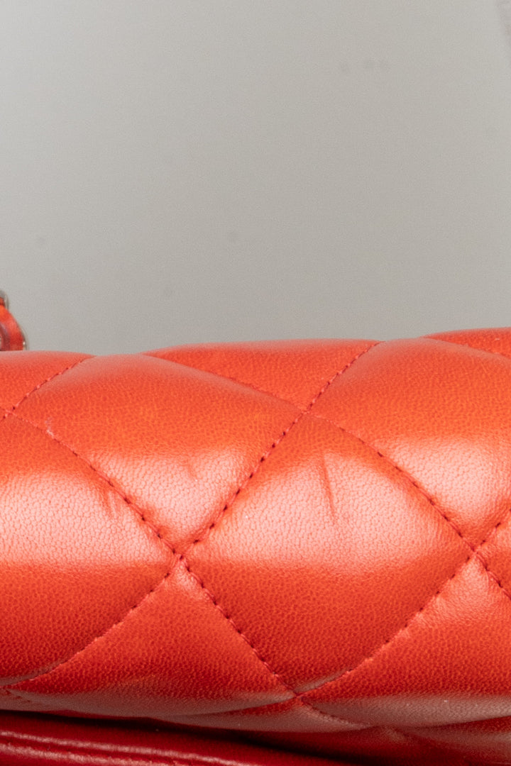 CHANEL Flap Bag Lambskin Red