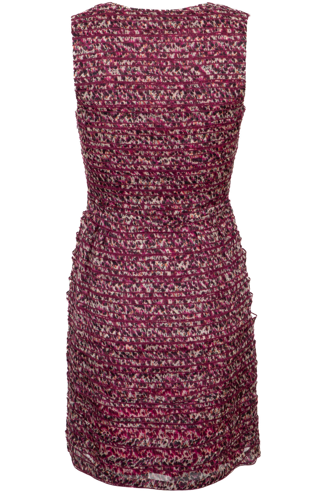 Robe plissée col en V en soie violette CHRISTIAN DIOR