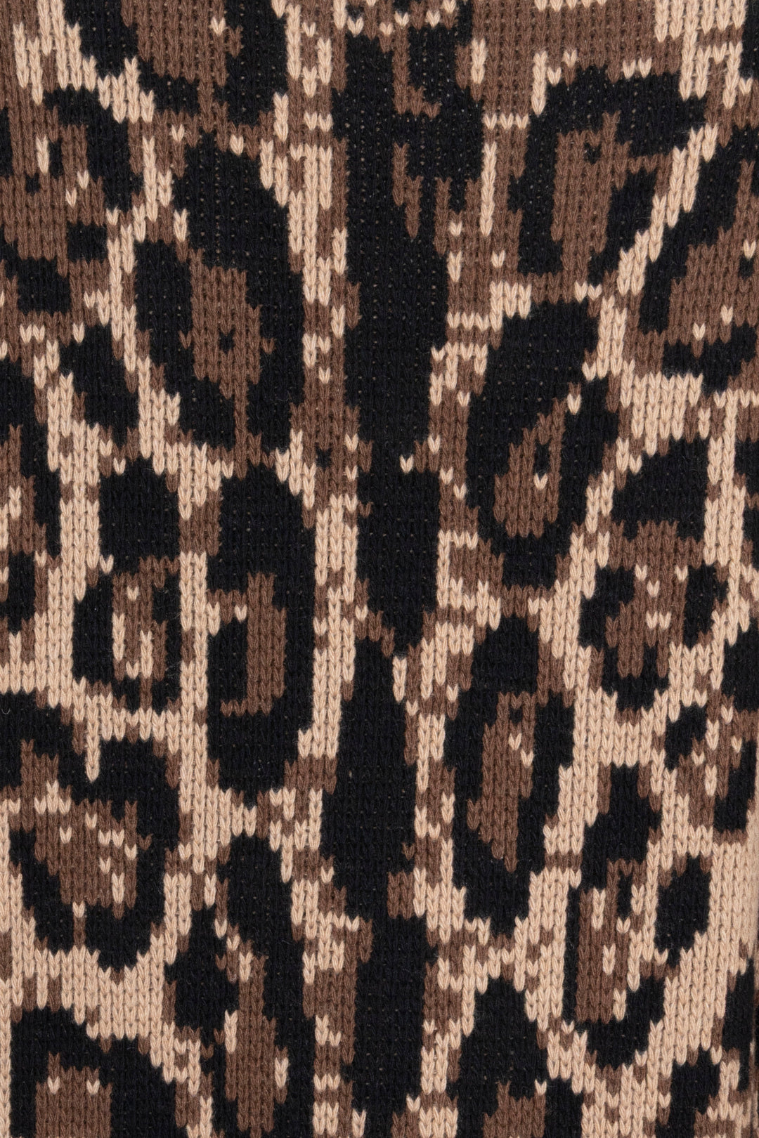 DOLCE&GABBANA Long Knit Cardigan Leopard Print Brown