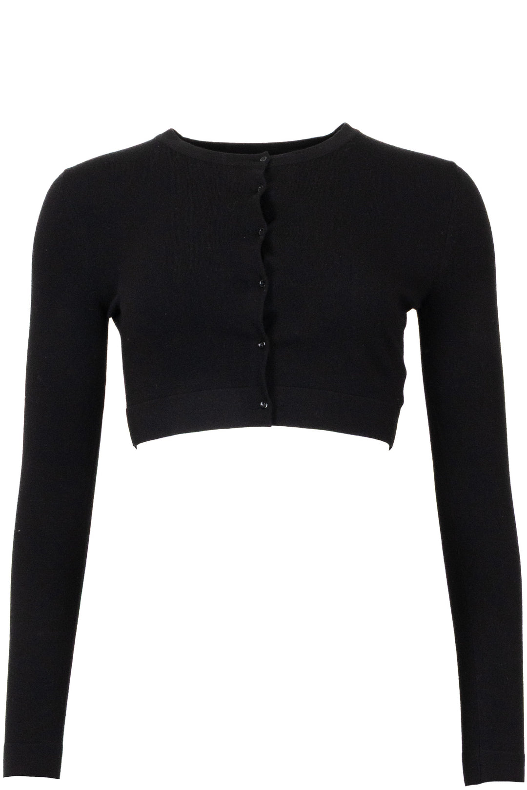 ALAÏA Cropped Cardigan Wool Black