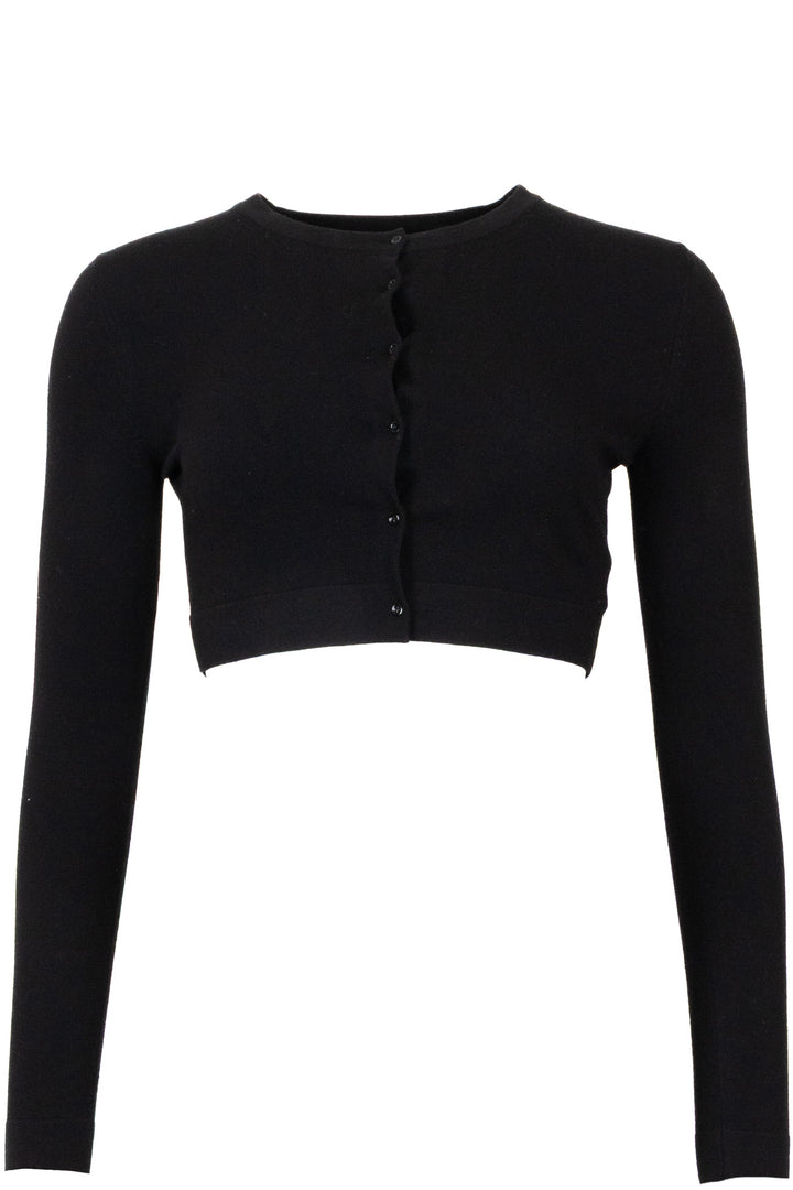 ALAÏA Cropped Cardigan Wool Black