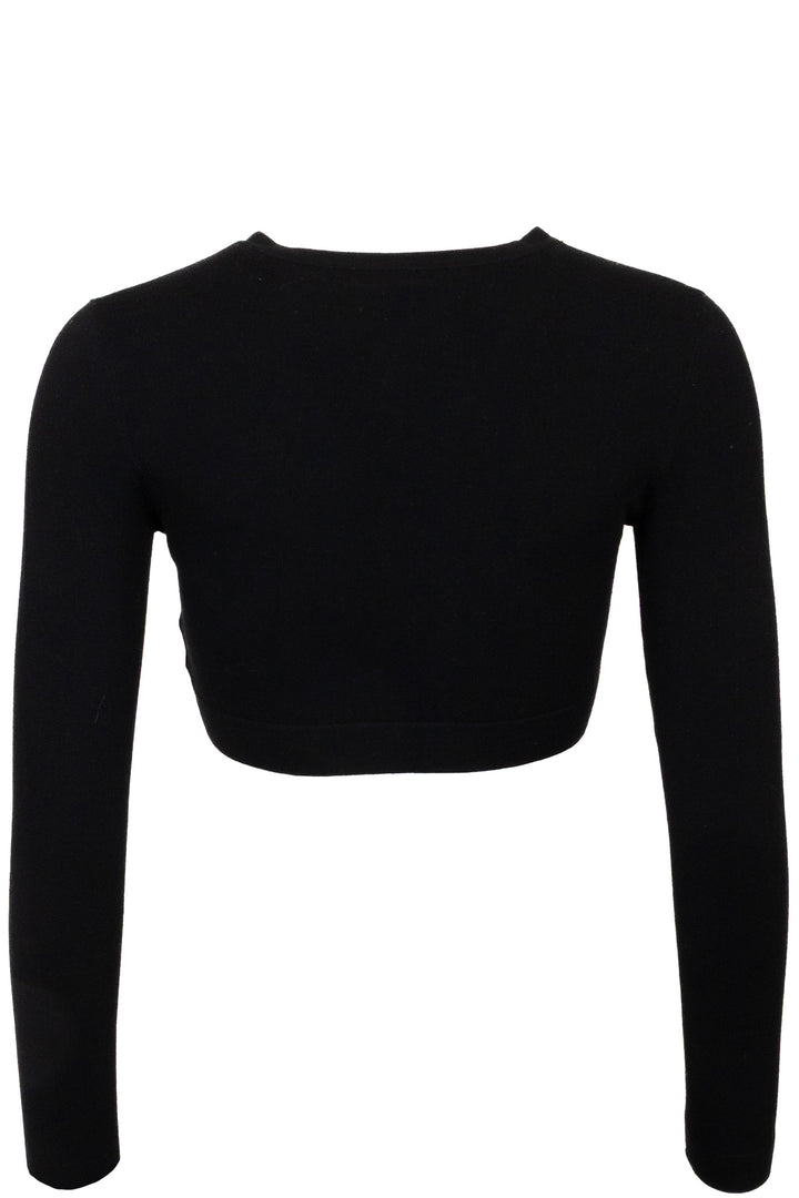 ALAÏA Cropped Cardigan Wool Black