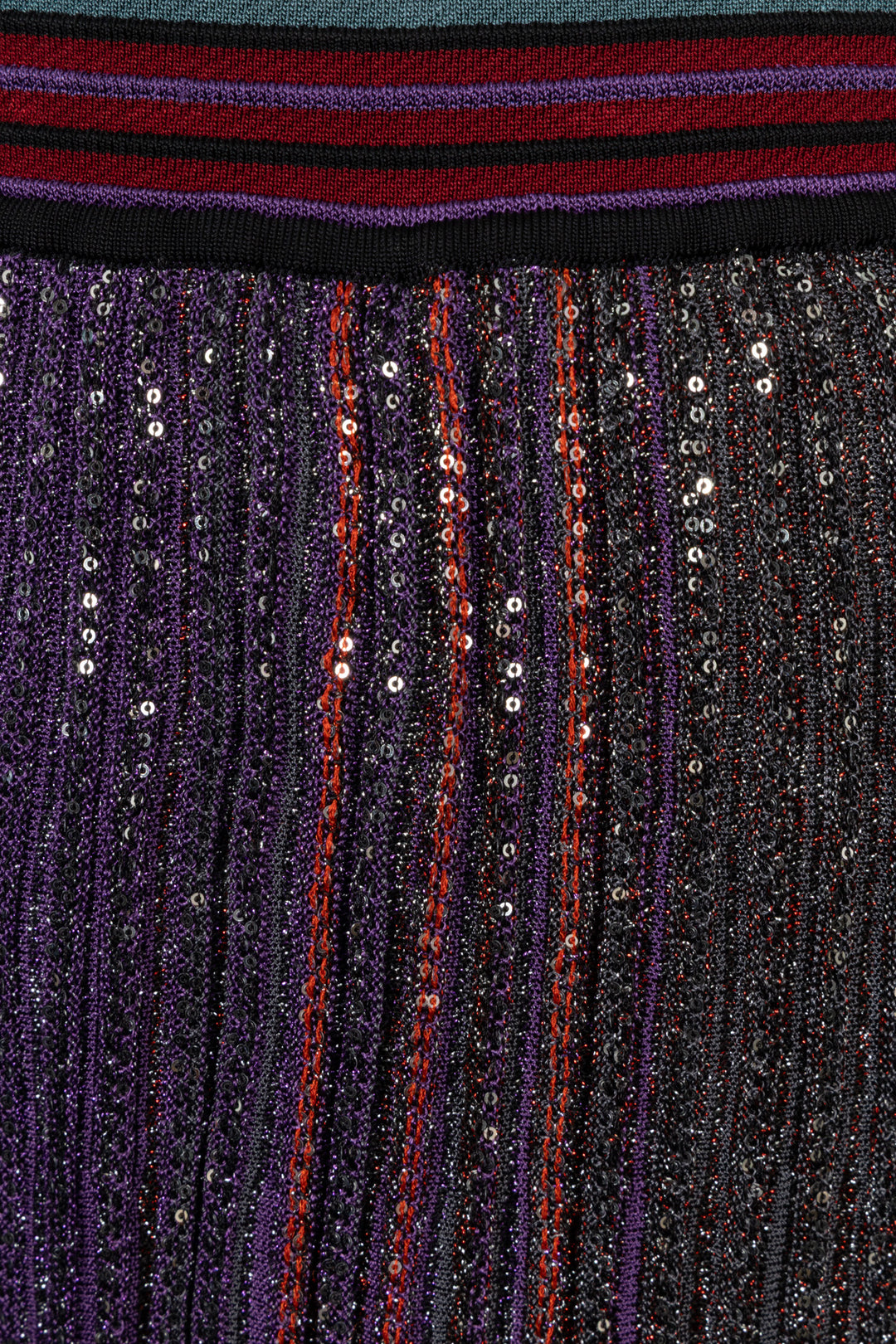 MISSONI Lurex Pleated Midi Skirt Purple