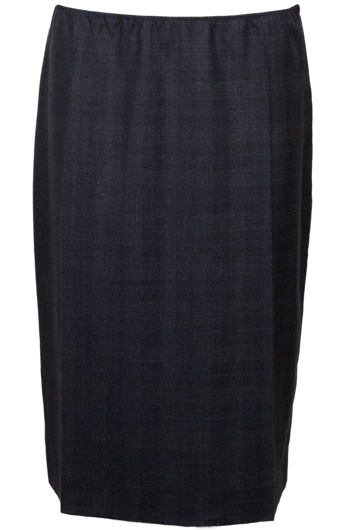 PRADA Plaid Skirt Wool Grey