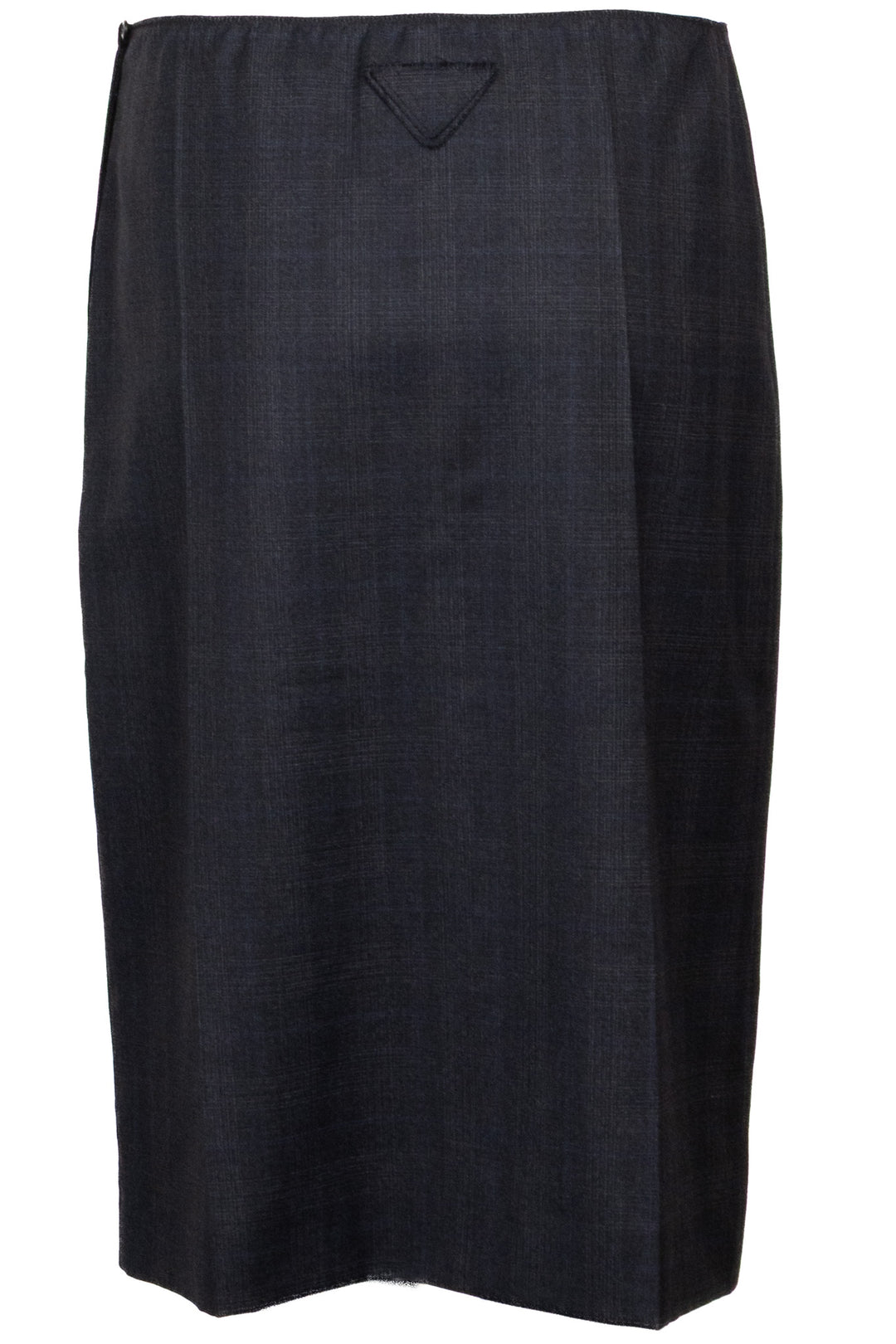 PRADA Plaid Skirt Wool Grey
