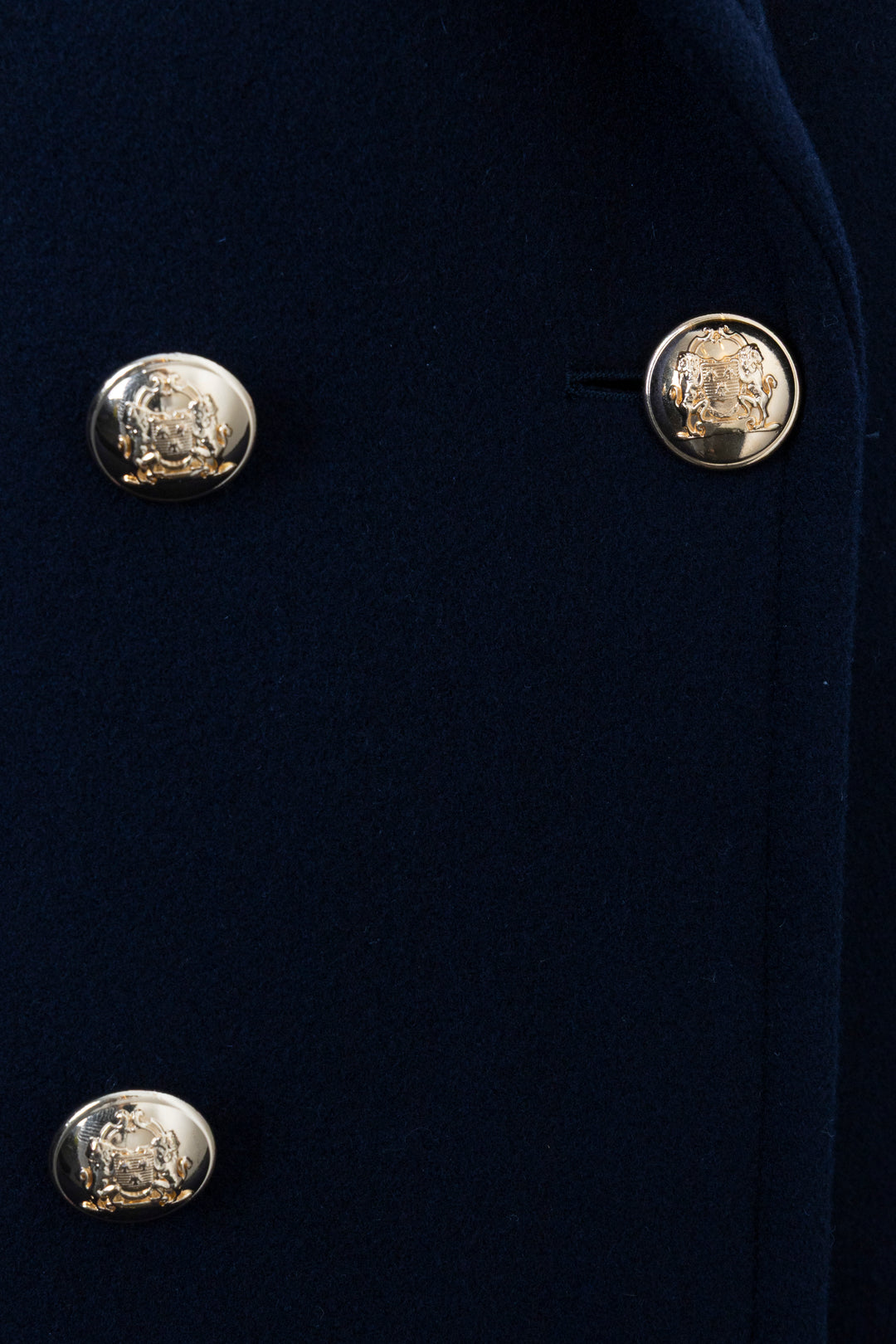 CELINE Double Breasted Peacoat Wool Navy