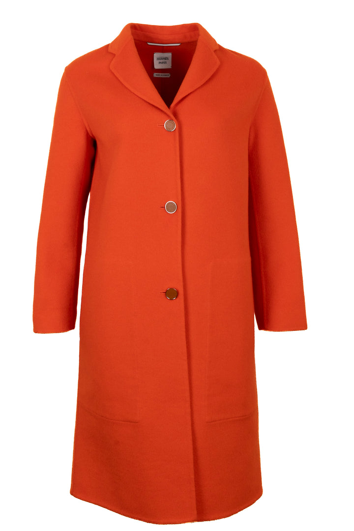 HERMÈS Coat Cashmere Red