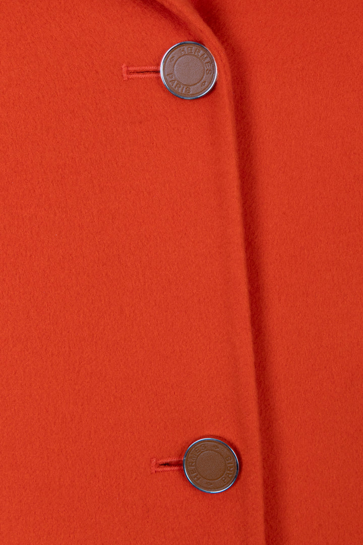 HERMÈS Coat Cashmere Red
