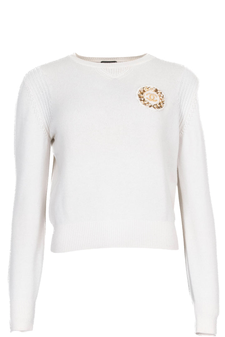 CHANEL Coco Mark Knit Ivory