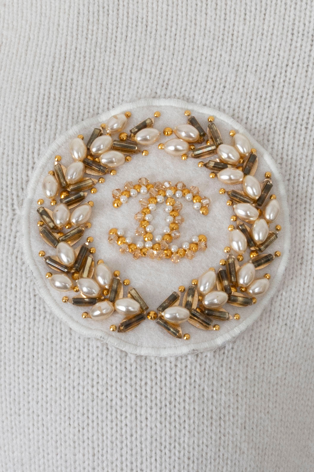 CHANEL Coco Mark Knit Ivory