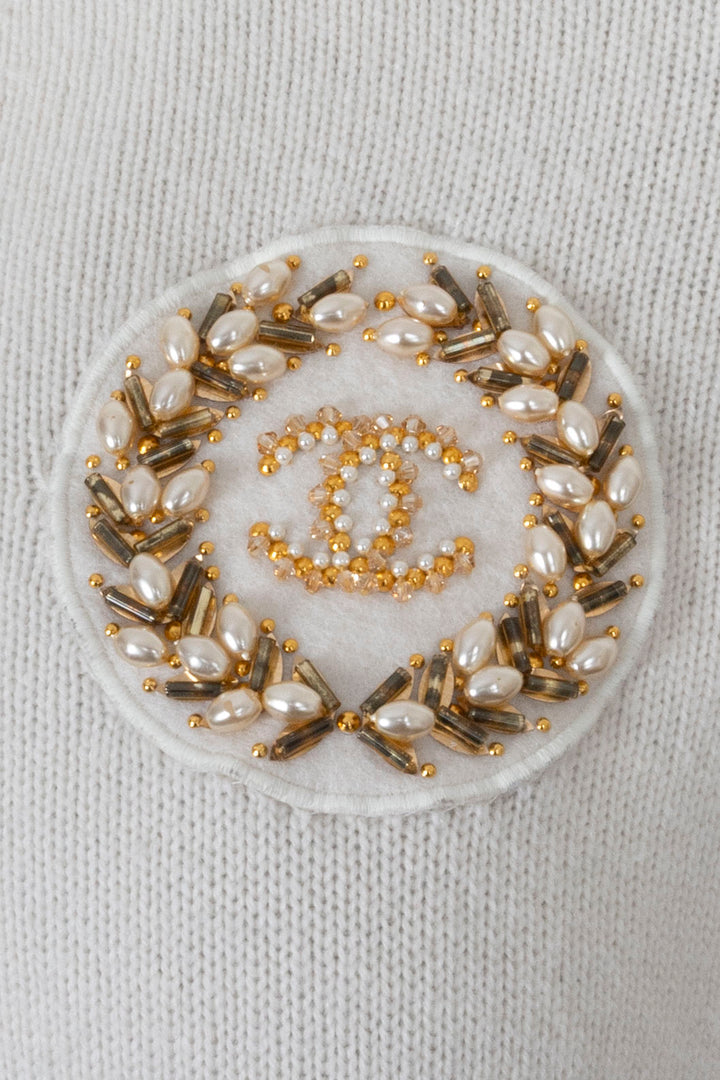 CHANEL Coco Mark Knit Ivory