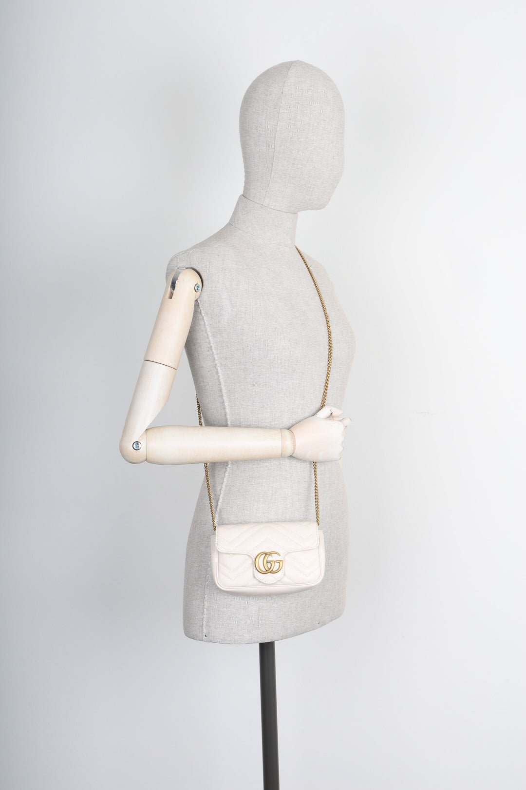 GUCCI Super Mini Sac Marmont Blanc