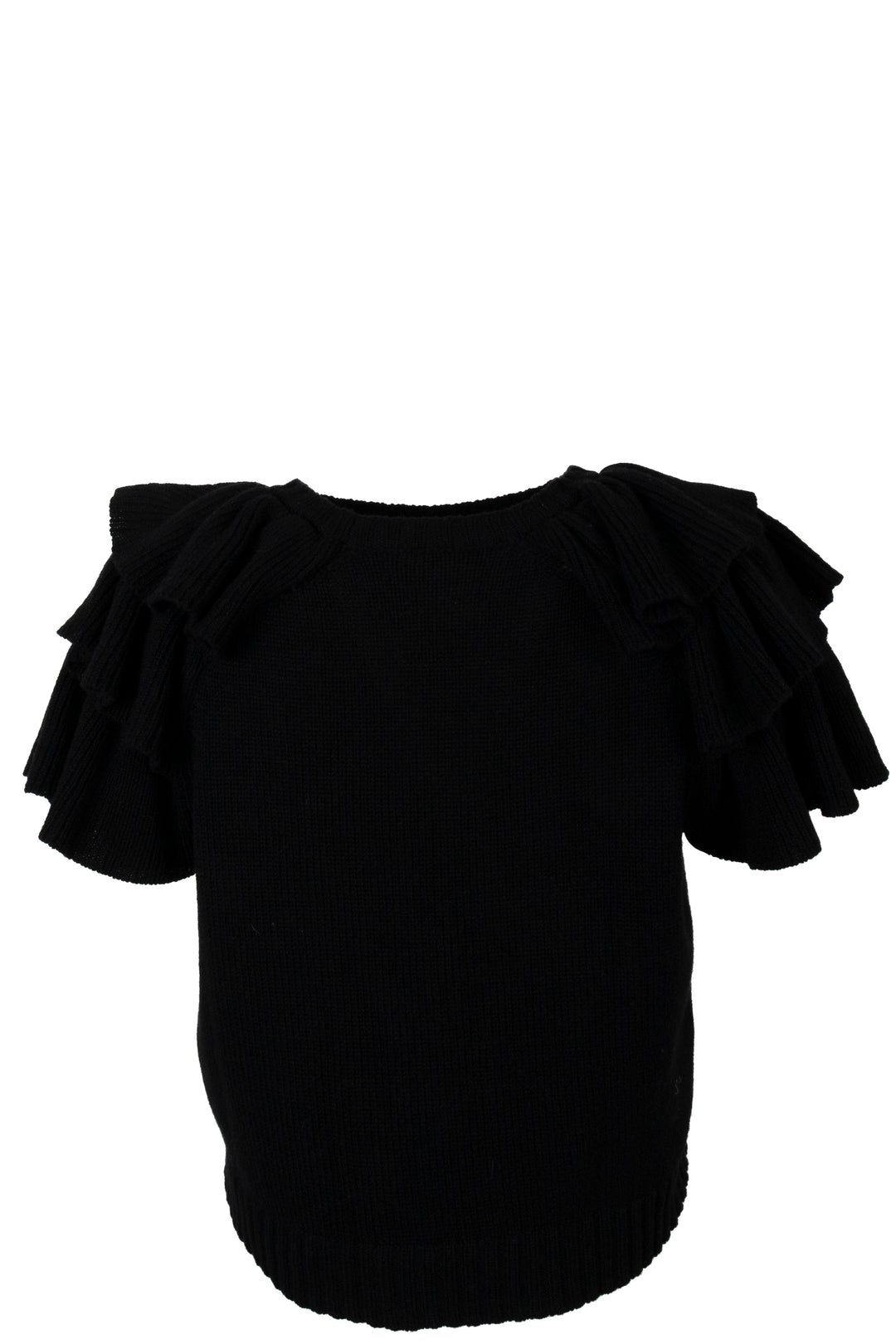CHRISTIAN DIOR Ruched Logo Knit Cashmere Black